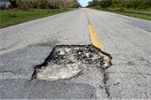 Photo of pothole on street
