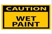 Image of wet paint sign