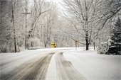 image of a snowy street